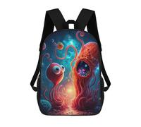sinyumoney Alien Jellyfish Encounter Mochila Escolar Para Niños De 17 Pulgadas, Mochila Informal De Viaje Para Niños Y Niñas, Mochila De Gran Capacidad Para El Día A Día 17inch