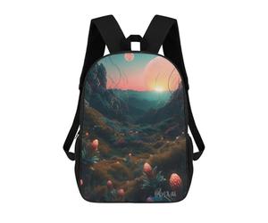 sinyumoney Alien Landscape with Glowing Flowers Mochilas Impresas En 3D Para Niños, Mochila Escolar, Mochila De Moda Para Niños De Primaria Y Secundaria 17inch
