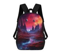 sinyumoney Alien Landscape with River Mochila Escolar Para El Trabajo, Negocios, Universidad Y Escuela Para Niñas Y Adolescentes 17inch