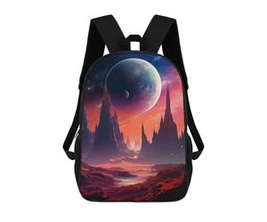 sinyumoney Alien Planet Landscape Mochila Ligera Para La Escuela, Mochila Escolar, Mochila Para La Universidad Para Niñas Y Adolescentes 17inch