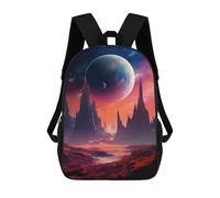 sinyumoney Alien Planet Landscape Mochilas Infantiles Impresas En 3D Para Niños. Mochilas De Viaje De Moda Para Niños. Mochila Escolar Para Estudiantes De Primaria Y Secundaria.