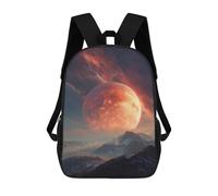 sinyumoney Alien Planet with Giant Moon Mochila Mochila Informal Para El Día A Día, Para La Escuela, El Trabajo Y Los Viajes Para Hombres, Mujeres Y Adolescentes 17inch