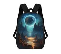 sinyumoney Alien Space Landscape Mochilas Infantiles Escolares Impresas En 3D, Mochilas Para Niños, Mochilas De Viaje Para Niños Y Niñas, Mochilas Escolares Para Niños 17inch