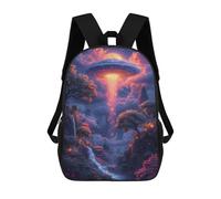 sinyumoney Alien Spaceship Landing Scene Mochila Escolar De 17 Pulgadas Impresa En 3D Mochilas Infantiles Mochila Genial Impresa En 3D Para Niños De Primaria Y Secundaria