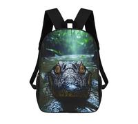 sinyumoney Alligator in The River Mochila Escolar Resistente Al Agua, Mochila Escolar De Negocios Para Niñas, Niños Y Adolescentes 17inch