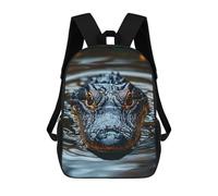 sinyumoney Alligator in Water Close-Up Mochila Escolar Ligera Para Aeropuerto, Estudiantes Universitarios, Niñas, Niños Y Adolescentes 17inch