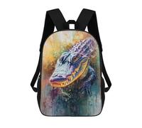 sinyumoney Alligator Painting Mochila Escolar Ligera Para Aeropuerto Y Estudiantes Universitarios: Perfecta Para Viajes, Trabajo Y Uso Diario 17inch