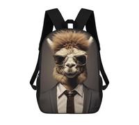 sinyumoney Alpaca Funny Animal Mochilas Infantiles Impresas En 3D De 17 Pulgadas. Mochila Escolar Informal Impresa En 3D Para Niños De Primaria Y Secundaria.