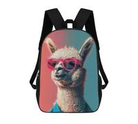 sinyumoney Alpaca Llama Art Mochilas Impresas En 3D Para Niños, Mochila Escolar, Mochila Informal Para Exteriores, Mochila Informal De Moda Para Niños, Lindas Bolsas De Viaje 17inch