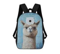 sinyumoney Alpaca with Toilet Paper on Head-1 Mochila Escolar Infantil De 17 Pulgadas Con Estampado 3D De Películas De Anime Para Niños, Mochila De Viaje, Mochila Escolar Infantil