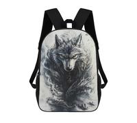 sinyumoney Alpha Wolf with Glowing Eyes Mochila Escolar Mochila De Día Mochila De Negocios Mochila Impermeable Para Libros Para Niños/Niñas/Adolescentes 17inch