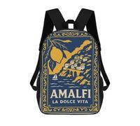sinyumoney Amalfi Coast Travel Poster Mochila Escolar Para La Escuela Secundaria, Preparatoria, Universidad, Viajes Para Niñas, Niños Y Adolescentes 17inch
