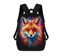 sinyumoney Amazing Fox Art Mochila Escolar Para Niños, Mochila Escolar De Gran Capacidad Para Niños, Mochila Escolar 3D, Regalos Para Niños 17inch