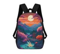 sinyumoney Amazing Landscape Japan Mochila Escolar Infantil, Mochilas Impresas En 3D, Mochilas Escolares De Moda Para Niños De Primaria Y Secundaria 17inch