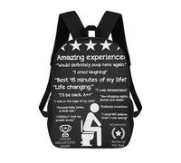 sinyumoney AMAZING TOILET CHALK Mochila Escolar Mochila Para Niños Impresa En 3D Mochilas Infantiles Para Niños Y Niñas Mochilas Escolares Mochilas De Viaje Para Niños 17inch