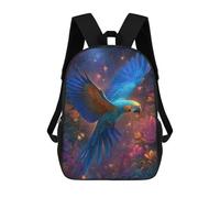 sinyumoney Amazon Macaw in Enchanted Garden Mochilas Escolares Para La Escuela Secundaria, Preparatoria, Universidad Y Viajes Para Niños/niñas/adolescentes 17inch