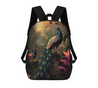 sinyumoney Amazon Rainforest Peacocks Mochilas Infantiles Mochila Escolar Impresa En 3D Para Niños Mochilas De Viaje Bolsas Para Libros Para Niños 17inch Mochila Escolar