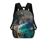 sinyumoney Amazon Rainforest Waterfall Beach -2 17inch Mochilas Escolares Impresas En 3D, Mochilas Escolares De Moda Para Niños De Primaria Y Secundaria