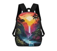 sinyumoney Amazon Sunset Serenity Mochila Escolar Ligera Mochila Escolar De Día Mochila Para Libros Para La Universidad Para Acampar Aventuras Al Aire Libre Y Viajes Diarios 17inch