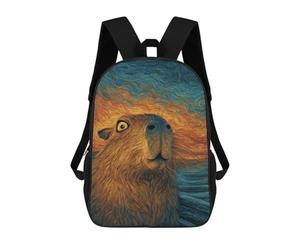 sinyumoney Amazonian Capybara Portrait Mochilas Escolares Mochila Escolar Ligera Mochila De Día Mochila Escolar Para La Universidad Para Niños/Niñas/Adolescentes 17inch