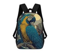 sinyumoney Amazonian Macaw Moonlit Jungle Mochila De Viaje Para La Universidad, Mochilas Para Adolescentes, Chicas, Chicos, Mujeres Y Hombres 17inch