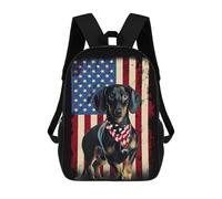 sinyumoney American Flag Dachshund Art Print Mochilas Para Niños, Mochilas Escolares Personalizadas En 3D Para Niños Y Niñas, Mochilas Escolares Grandes, Mochilas Informales Para El Día A Día 17inch