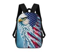 sinyumoney American Flag Eagle Artwork Mochila Escolar Infantil Impresa En 3D Para Niños, Mochila De Viaje De Alta Capacidad, Bolsas Para Libros, Mochila Escolar Infantil 17inch