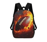 sinyumoney American Football Fire Mochila Escolar Ligera E Informal Para Adolescentes, Niños, Mujeres Y Hombres 17inch