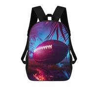 sinyumoney American Rugby Sport Neon Mochila Escolar Infantil Impresa En 3D Para Niños, Mochilas De Viaje, Bolsas Para Libros, Mochila Escolar Infantil 17inch