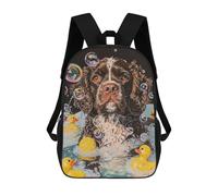 sinyumoney American Water Spaniel Dog Mochilas Para Niños Mochila Escolar Mochila Escolar Impresa En 3D Para Niños Estudiantes De Primaria Y Secundaria 17inch