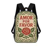 sinyumoney Amor Por Favor Rose Art Mochilas Escolares, Bolsos De Negocios, Bolsos Para Portátiles Resistentes Para Hombres, Mujeres Y Adolescentes 17inch