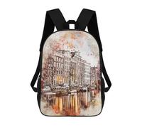 sinyumoney Amsterdam in Watercolor Mochila Escolar, Mochila De Viaje, Mochila Universitaria, Mochilas Para El Campus, Viajes Al Aire Libre, Deportes 17inch