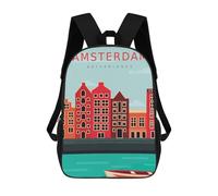 sinyumoney Amsterdam Netherlands Mochila Escolar Mochila Para Niños Impresa En 3D Mochilas Infantiles Para Niños Y Niñas Mochilas Escolares Mochilas De Viaje Para Niños 17inch