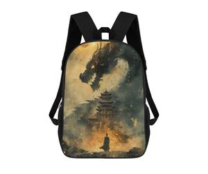 sinyumoney Ancient Chinese Dragon Mochila Escolar/de Negocios, Resistente, Para Portátil, Para La Escuela/trabajo/viajes 17inch
