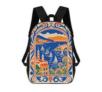 sinyumoney Andalusia Travel Poster Art Deco Style Mochilas Infantiles Impresas En 3D De 17 Pulgadas. Mochila Escolar Informal Impresa En 3D Para Niños De Primaria Y Secundaria.