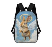 sinyumoney Angel Bunny with Wings Mochila Escolar Ligera Para Aeropuerto Y Universidad Para Niñas Y Adolescentes 17inch
