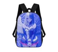 sinyumoney Angel & Demon Anime Girl Mochila Escolar Infantil De 17 Pulgadas, Mochila Escolar Impresa En 3D Para Niños De Primaria Y Secundaria
