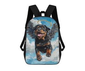 sinyumoney Angel Dog Painting Art Mochila Escolar Resistente Al Agua Para Ordenador Portátil: Perfecta Para Viajes, Trabajo Y Uso Diario 17inch