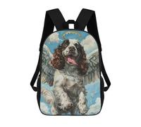 sinyumoney Angel Dog with Wings Mochila Escolar Resistente Al Agua, Mochila De Viaje, Bolsa Para Computadora Para Hombres, Mujeres Y Adolescentes 17inch