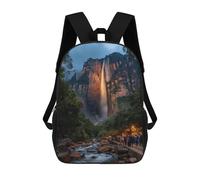 sinyumoney Angel Falls in Venezuela Mochila Escolar De 17 Pulgadas Para Adolescentes, Con Estampado 3D, Ajustable Y Con Bolsillos, Ideal Para Niños, Niñas Y Estudiantes.