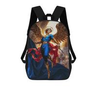 sinyumoney Angel Michael with Sword And Golden Wings Mochilas Escolares Impresas En 3D, Mochila Escolar Informal Para Niños, Mochila Escolar De Moda Para Estudiantes De Secundaria 17inch