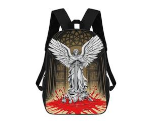 sinyumoney Angel of Death Mochila Escolar Mochilas Escolares Para Niñas Y Niños Mochila Con Bolsillo Mochila Escolar De Moda Para Niños 17inch