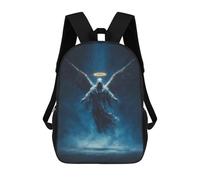 sinyumoney Angel of Light Celestial Guardian Mochila Infantil De 17 Pulgadas, Mochila Escolar Con Estampado 3D De Dibujos Animados Para Niños Y Adolescentes.