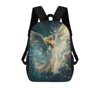 sinyumoney Angel Wings Fantasy Art Mochila Infantil De 17 Pulgadas, Mochila Escolar Con Estampado 3D De Dibujos Animados Para Niños Y Adolescentes.