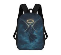 sinyumoney Angel Wings Halo Statue Mochila Escolar Impresa En 3D 17inch Mochila Escolar Infantil Mochilas De Viaje Mochila Informal De Moda Para Niños Y Estudiantes