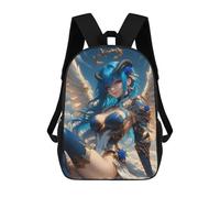 sinyumoney Angel with Blue Hair Mochila Escolar De Moda, Mochila Para Material Escolar, Mochila Impermeable Informal Para Acampar, Aventuras Al Aire Libre Y Viajes Diarios 17inch
