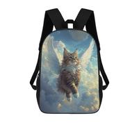 sinyumoney Angelic Cat Majestic Siberian Cat Mochilas Para Niños Mochila Escolar Mochila Escolar Impresa En 3D Para Niños Estudiantes De Primaria Y Secundaria 17inch