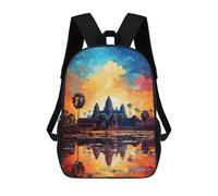 sinyumoney Angkor Wat Reflections -1 Mochila Escolar Impresa En 3D 17inch Mochilas De Moda Para Niños, Mochilas Escolares Para Niños De Primaria Y Secundaria