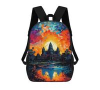 sinyumoney Angkor Wat Sunset Reflection Mochilas Infantiles Impresas En 3D Para Niños. Mochilas De Viaje De Moda Para Niños. Mochila Escolar Para Estudiantes De Primaria Y Secundaria.