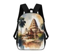 sinyumoney Angkor Wat Watercolor Mochila Infantil, Mochila Escolar Para Niños Y Adolescentes, Mochila De Viaje, Mochila Escolar, Mochila Para Libros 17inch